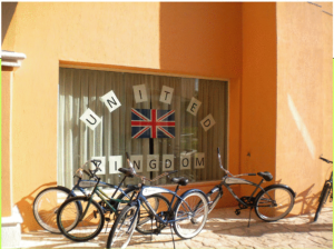 UK spy HQ revealed in secret GCHQ document. Notice the cunning use of Bicycles to hide it from suspicion as the UK spy HQ.